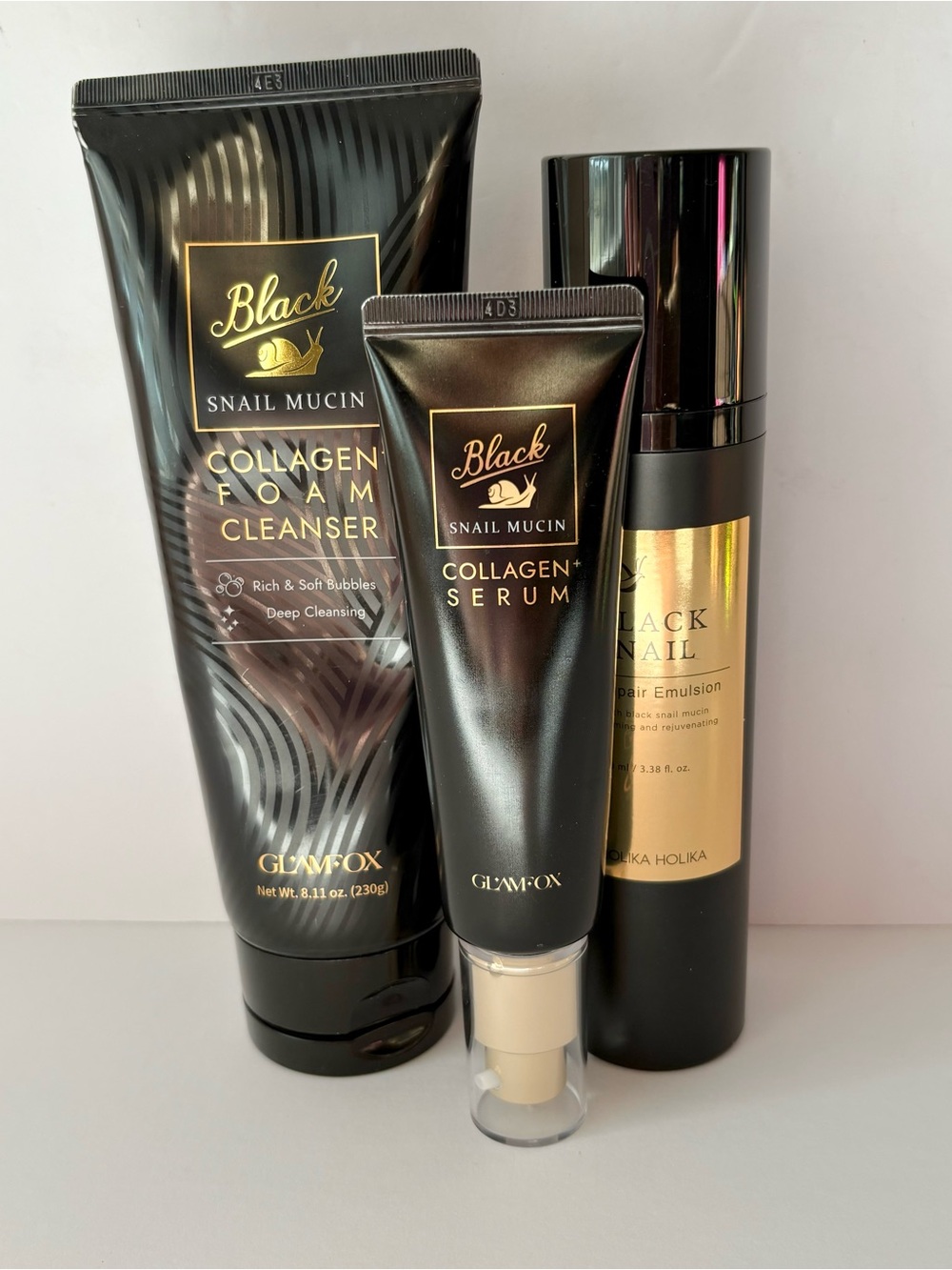 Glamfox Black Snail Mucin Korean Skincare Lot